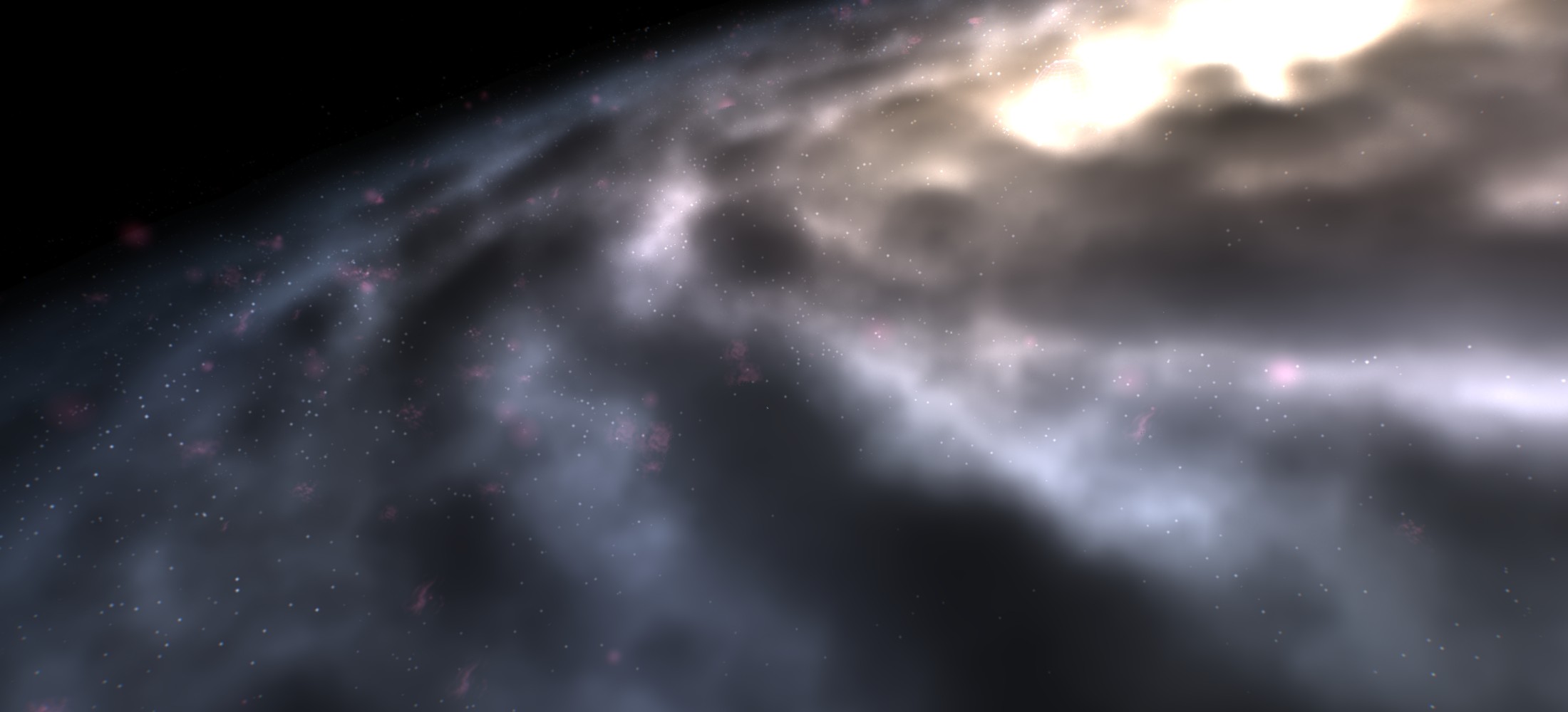 Close-up of a Milky Way dust lane rendered from grids of 200, 400 and 800 resolution (800)