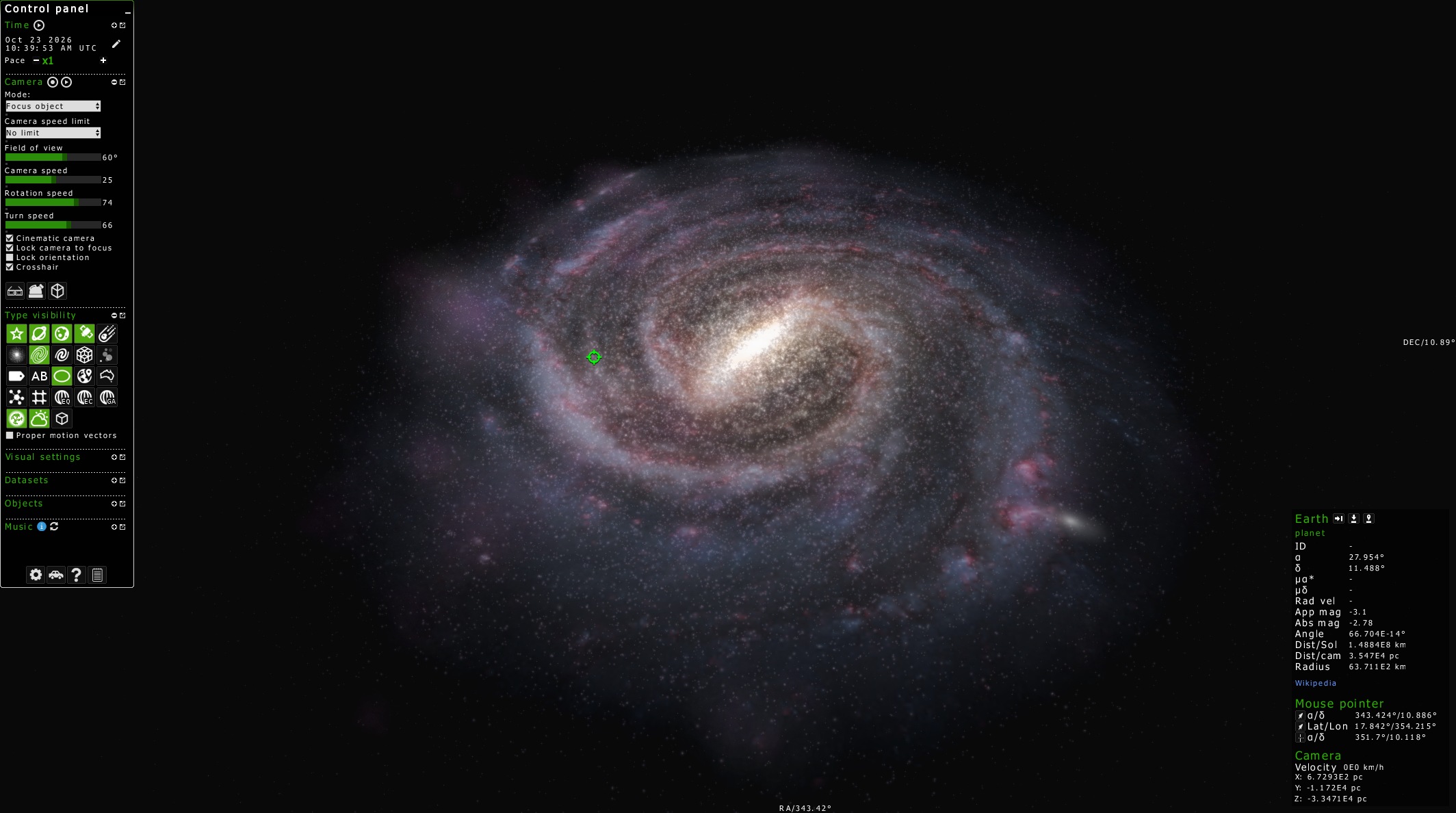 The very first Milky Way in Gaia Sky. (Wide)