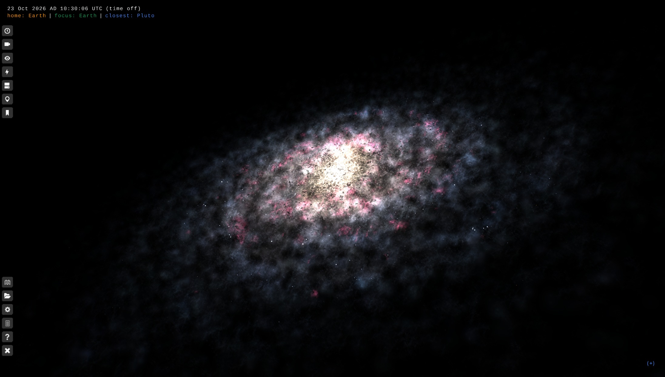 Textured billboard Milky Way in Gaia Sky. (Wide)