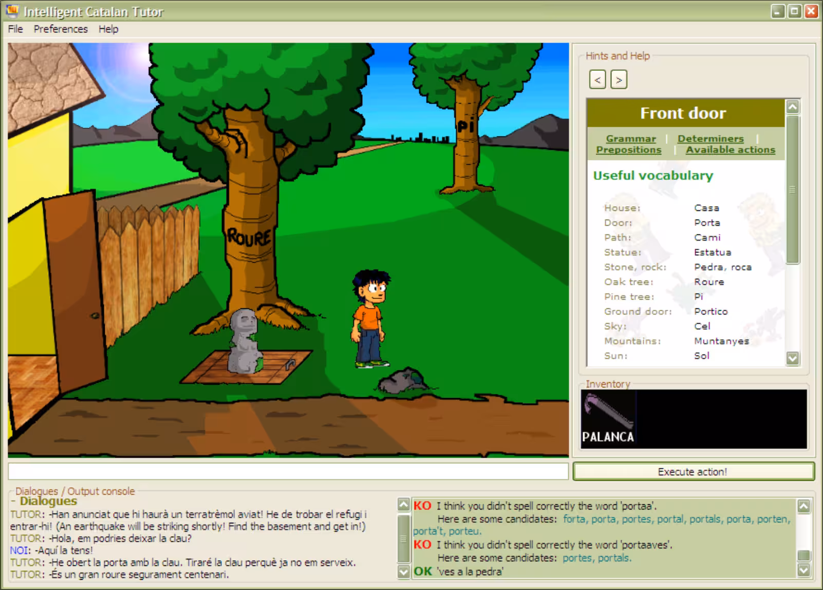 Computer-aided Catalan learning application